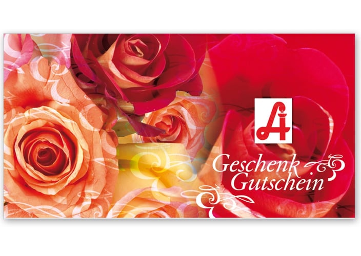 Gutschein Geschenkgutscheine Geschenk Gutscheine für Kunden Druckerei blanko bestellen Karten hauer AP230A Apotheke Pharmazie Apothekengutschein