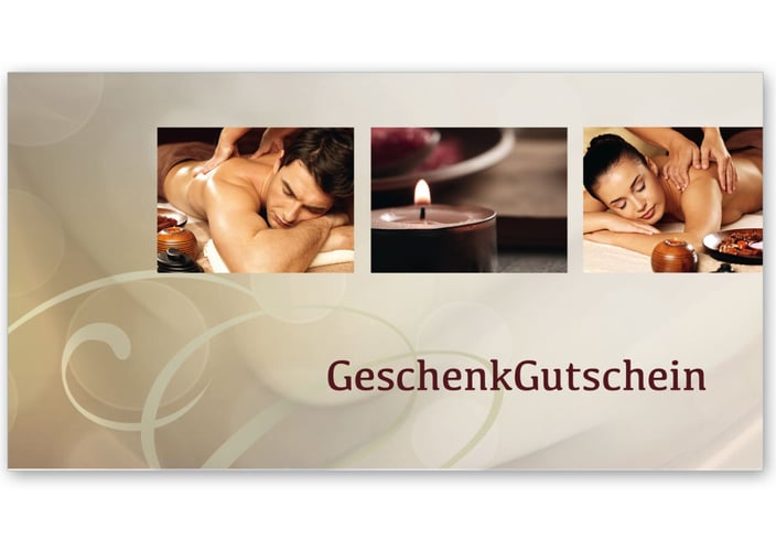 Geschenkgutschein Massage Wellness Spa Kosmetik