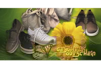 Gutscheinkarte Geschenkgutscheine geschenkgutscheine.com bestellen Klappkarten pos-hauer SH236 Schuhe Schuhgeschäft Schuhwaren Schuhhandel Lederwaren Schuhmacher Schuhgutschein