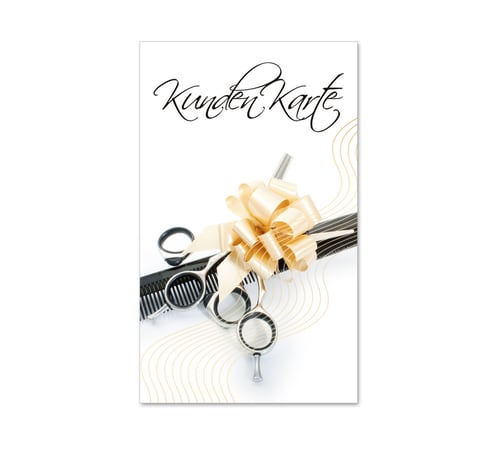 Kundenkarte Kundenkarten Kundenbindung Bonuskarte Treuepass K548 Friseurgutschein Friseurgeschäft Friseursalon Friseur hairstyling Frisör Coiffeur Haarstudio Coiffure Coifför
