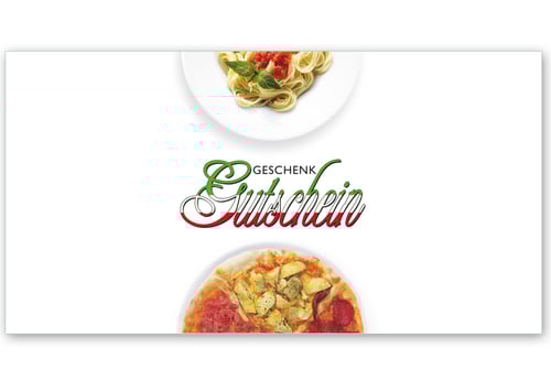 Gutschein bestellen Faltgutschein blanko Gutscheine Card Geschenkgutschein Vorlage Geschenkgutschein-shop G204 Italiener italienische Restaurants Pizzeria Pizzaria italienisches Restaurant