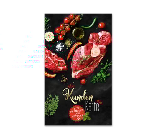 Kundenkarte Kundenkarten Kundenbindung Bonuskarte Treuepass M575 Metzgerei Fleischer Fleischhauerei Fleisch und Wurst Fleisch und Wurstwaren