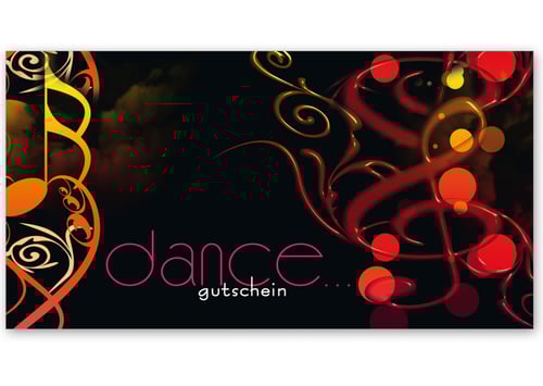 Multicolor Geschenkgutschein Gutscheinvordrucke Gutschein bestellen pos SP233 Tanzen Tanzschule Tanzunterricht