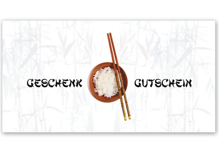 Gutscheinkarte Geschenkgutscheine G214 China-Restaurant chinesische China asiatische chinesisches Restaurant