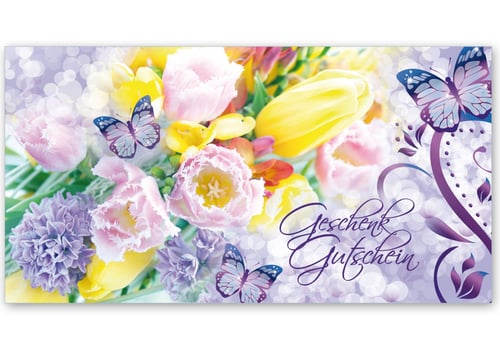 Gutscheinkarte Geschenkgutscheine geschenkgutscheine.com bestellen BL231 für Unternehmen Firma Firmen Kunden Werbemittel Büroartikel Blumenhändler Blumenhandlung Blumen Blumengeschäft Blumengutschein