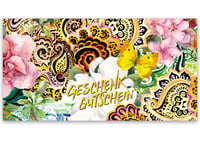 Gutschein bestellen Faltgutschein blanko Gutscheine Card Geschenkgutschein Vorlage Geschenkgutschein-shop FA264 Mode Damenmoden Boutique Modeboutique Fashion Mode Schneiderei