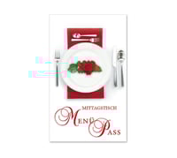 Mittagstisch-Menü-Pass für Restaurants Gasthöfe