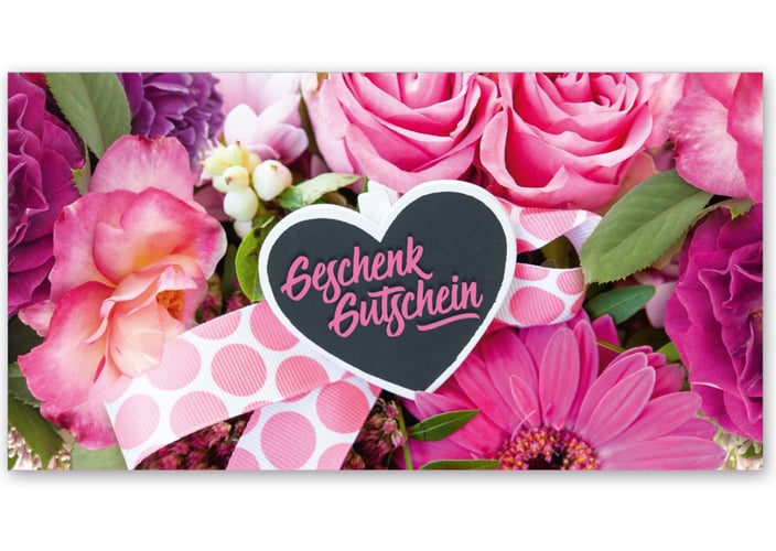 Gutschein Geschenkgutscheine Geschenk Gutscheine für Kunden Druckerei blanko bestellen Karten hauer BL244 Muttertag Muttertagsgutschein 14. Februar Valentinstag
