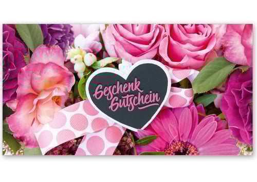 Gutschein Geschenkgutscheine Geschenk Gutscheine für Kunden Druckerei blanko bestellen Karten hauer BL244 Muttertag Muttertagsgutschein 14. Februar Valentinstag
