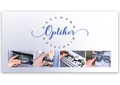 Gutscheinkarte Geschenkgutscheine geschenkgutscheine.com bestellen Klappkarten pos-hauer OP227 Optiker Brillen Optik