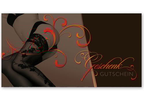 Gutscheinkarte Geschenkgutscheine geschenkgutscheine.com bestellen Klappkarten pos-hauer FA240 Mode Wäsche Dessous Wäschemode