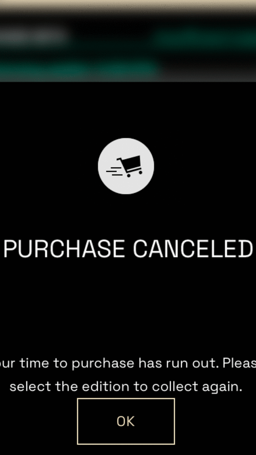 PURCHASE CANCELLED by Dirk Paesmans