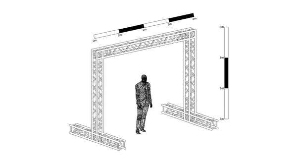 Trussiportti 4x3m, paketti