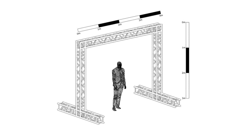 Trussiportti 4x3m, paketti