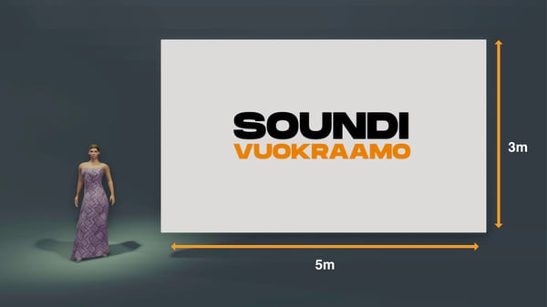 LED-screen 5x3m -paketti, valmiiksi kasattu