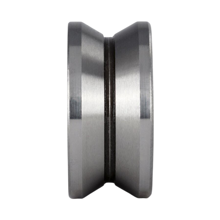 Track rollers with V groove profiled outer ring