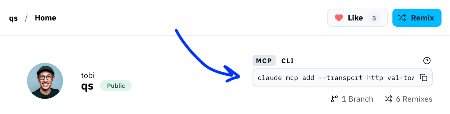 copy mcp from a val
