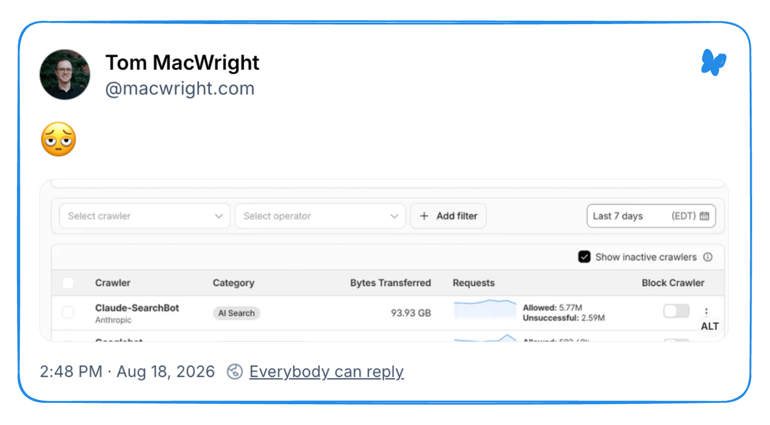 macwright.com on bluesky: [exhausted emoji]