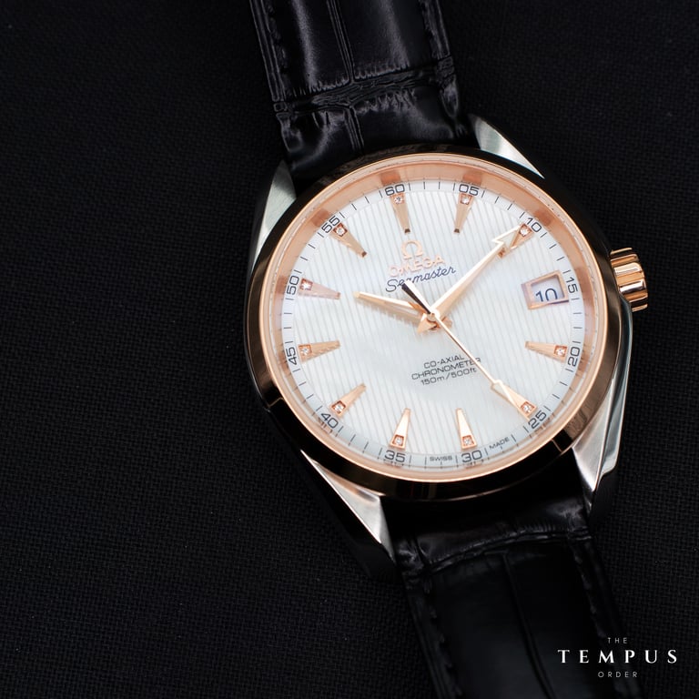 Omega Seamaster Aqua Terra 150M – 38.5mm Steel & Red Gold Mother-of-Pearl