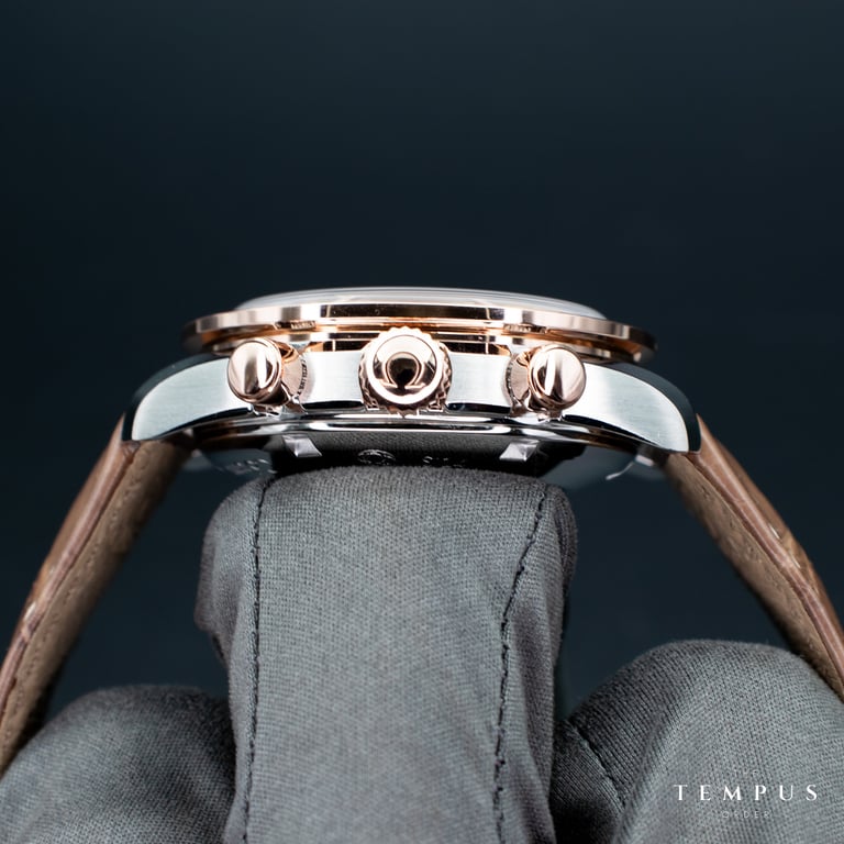 Omega Speedmaster 38 Cappuccino – 38mm Steel & Sedna Gold