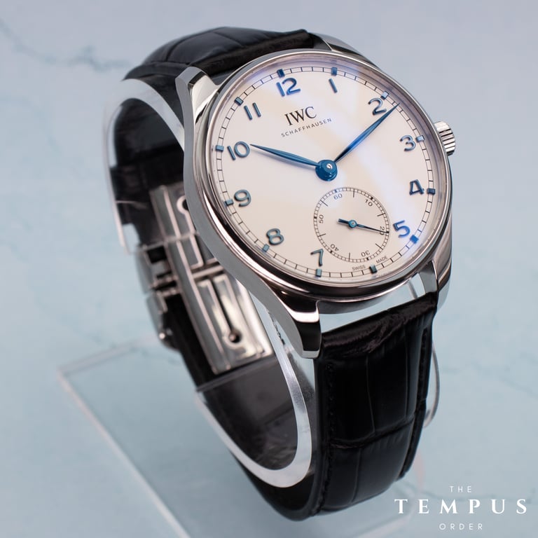 IWC Portugieser Automatic 40 – 40mm Stainless Steel Silver Dial with Blue Hands