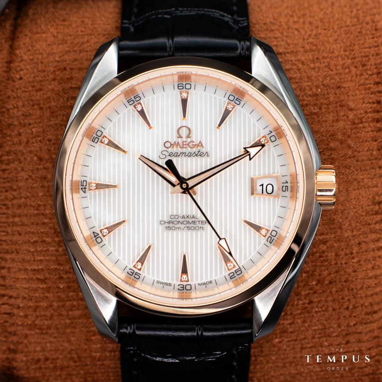 Omega Seamaster Aqua Terra 150M – 38.5mm Steel & Red Gold Mother-of-Pearl