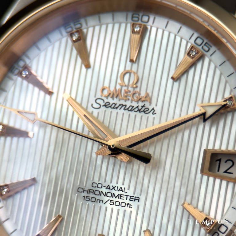 Omega Seamaster Aqua Terra 150M – 38.5mm Steel & Red Gold Mother-of-Pearl