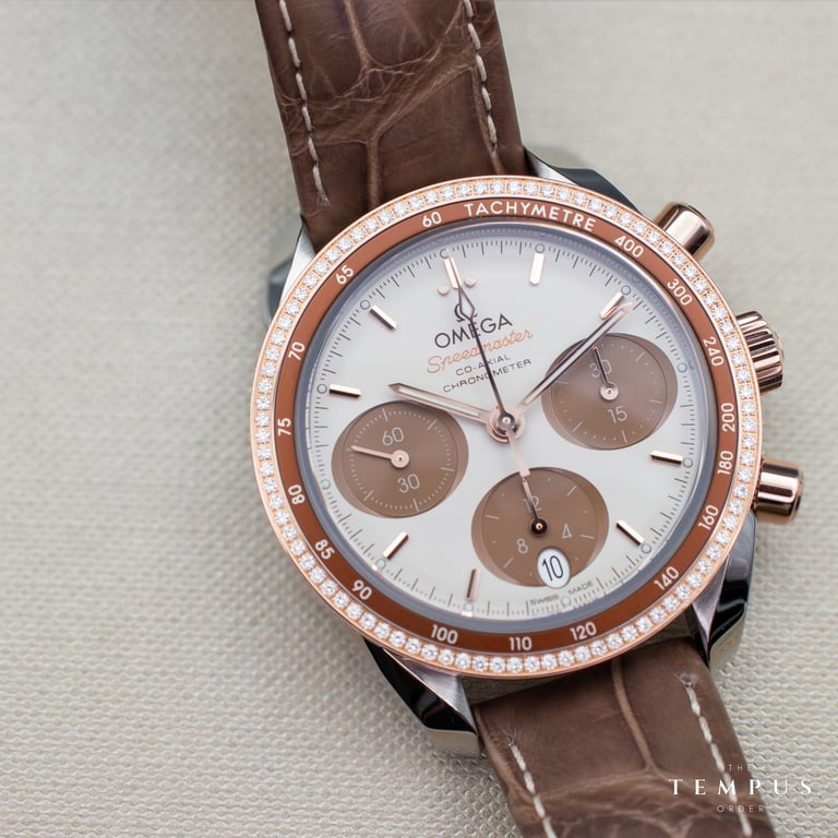 Omega Speedmaster 38 Cappuccino – 38mm Steel & Sedna Gold