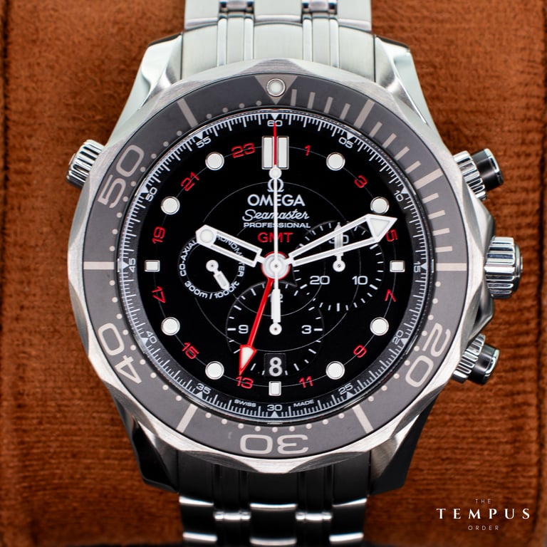 Omega Seamaster Diver 300M GMT Chronograph – 44mm Black Dial