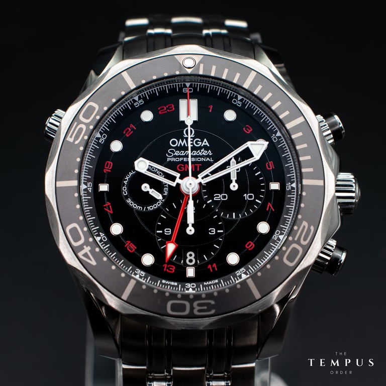 Omega Seamaster Diver 300M GMT Chronograph – 44mm Black Dial
