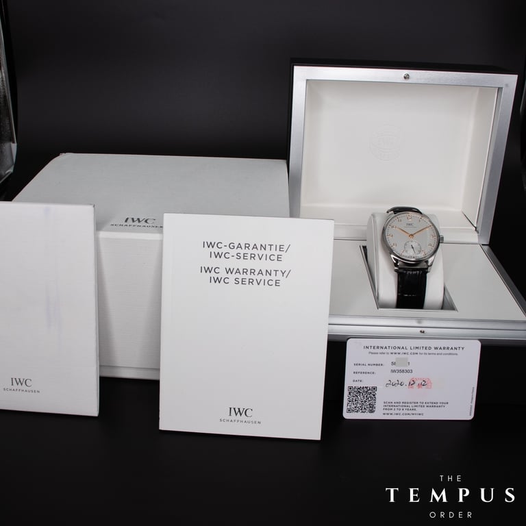 IWC Portugieser Automatic 40 – 40mm Stainless Steel Silver Dial with Gold Hands