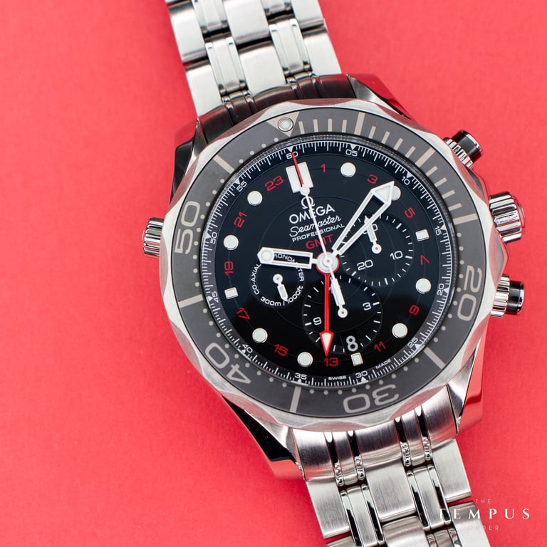 Omega Seamaster Diver 300M GMT Chronograph – 44mm Black Dial