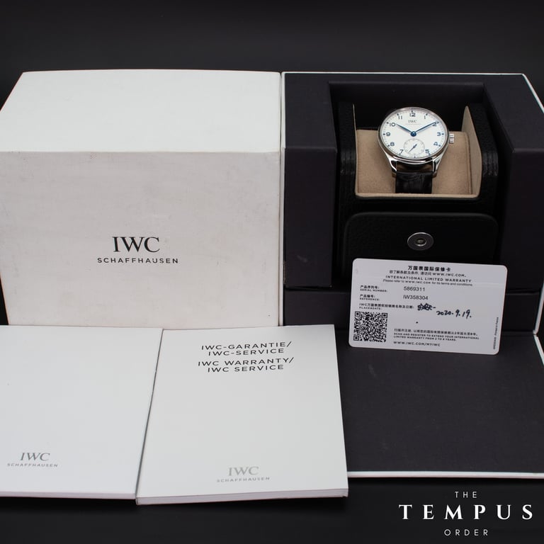 IWC Portugieser Automatic 40 – 40mm Stainless Steel Silver Dial with Blue Hands