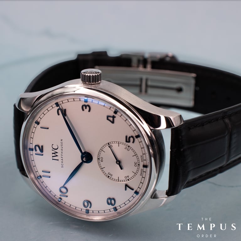 IWC Portugieser Automatic 40 – 40mm Stainless Steel Silver Dial with Blue Hands
