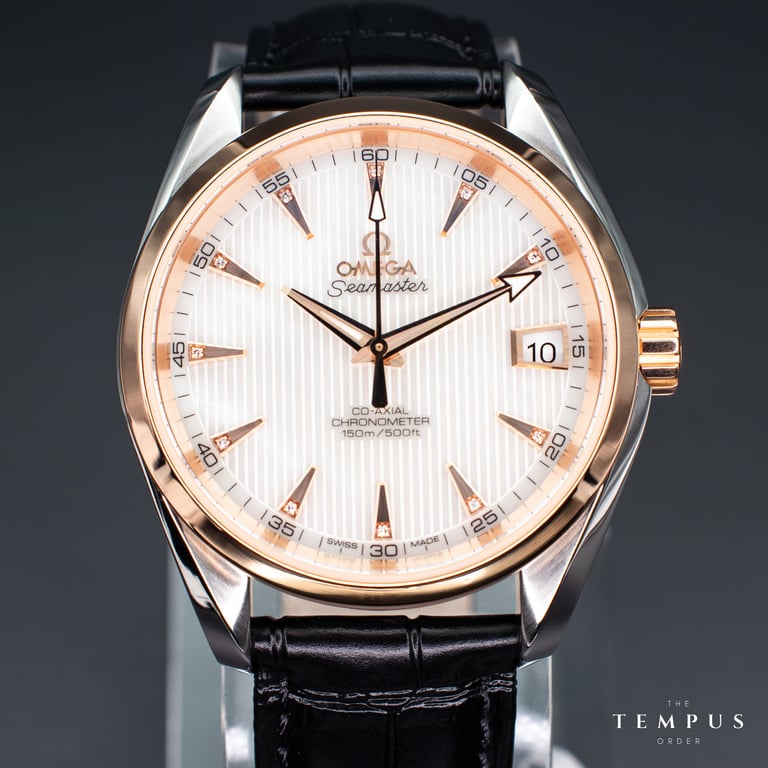 Omega Seamaster Aqua Terra 150M – 38.5mm Steel & Red Gold Mother-of-Pearl