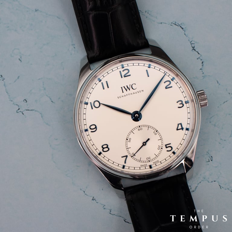 IWC Portugieser Automatic 40 – 40mm Stainless Steel Silver Dial with Blue Hands