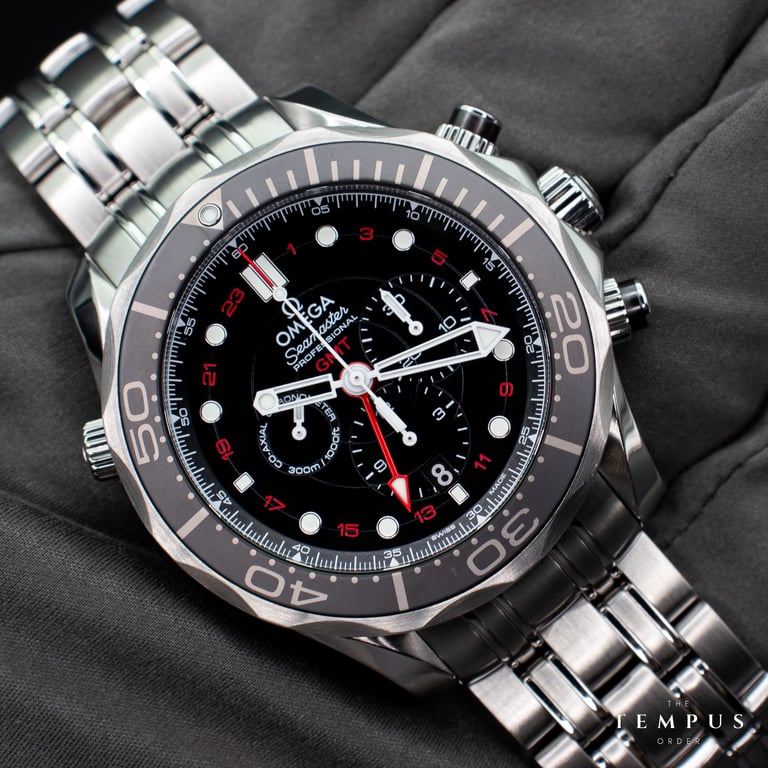 Omega Seamaster Diver 300M GMT Chronograph – 44mm Black Dial