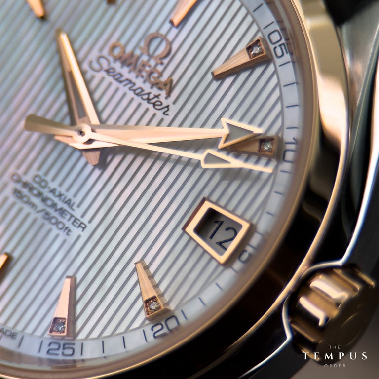 Omega Seamaster Aqua Terra 150M – 38.5mm Steel & Red Gold Mother-of-Pearl