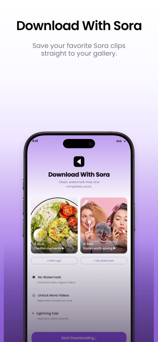 Violet Save app screenshot template preview, screen 3 of 5, Utilities design