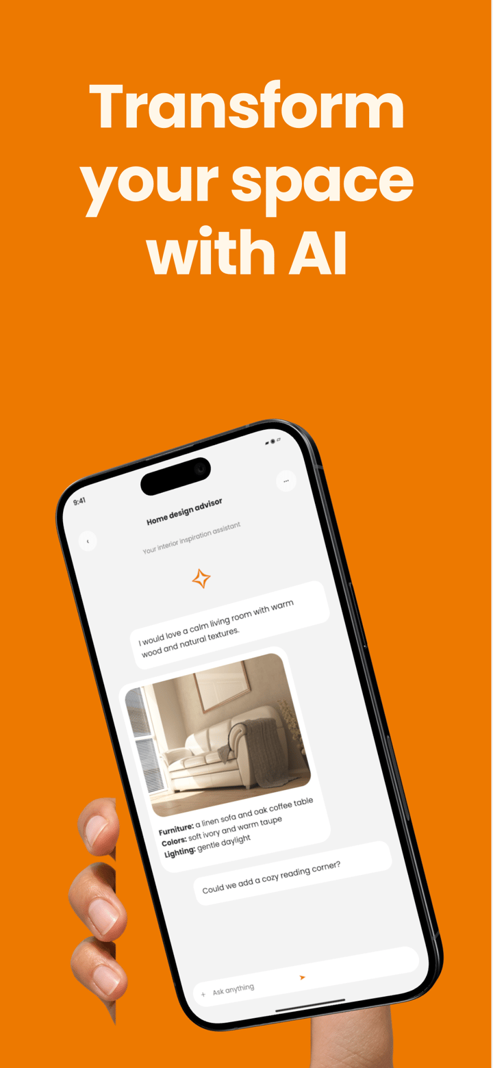 Linen Spaces app screenshot template preview, screen 4 of 5, Lifestyle design