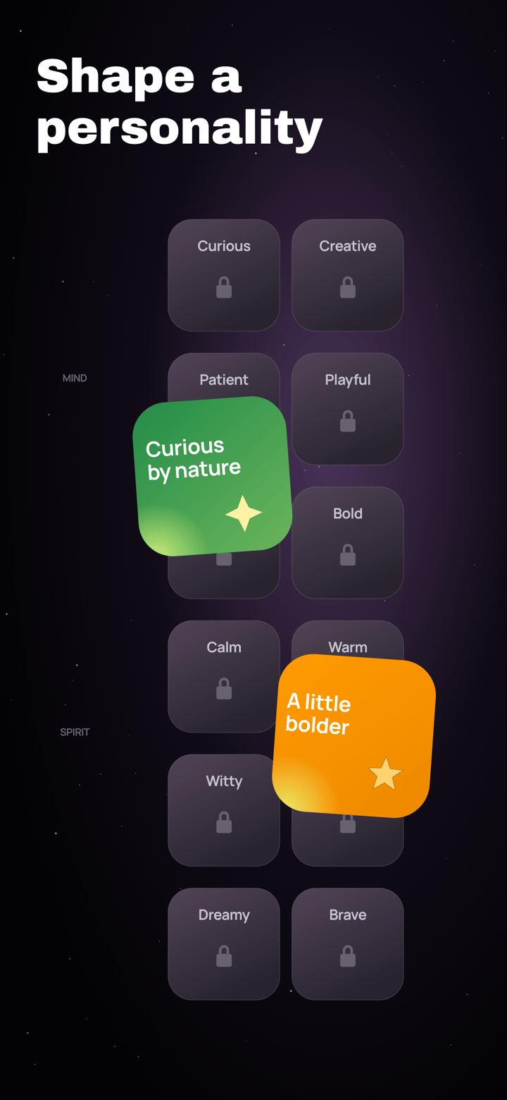 Prism Persona app screenshot template preview, screen 3 of 5, Lifestyle design