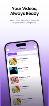 Violet Save app screenshot template preview, screen 5 of 5, Utilities design