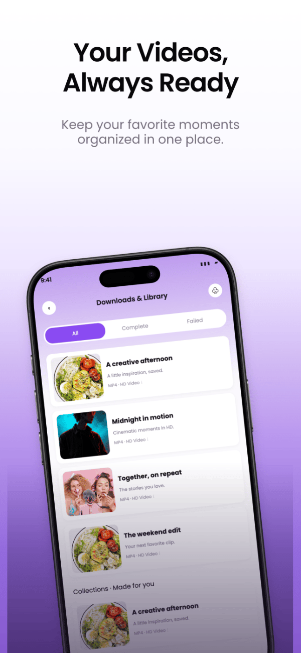 Violet Save app screenshot template preview, screen 5 of 5, Utilities design