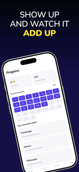 Alpine Mind app screenshot template preview, screen 3 of 8, Education design