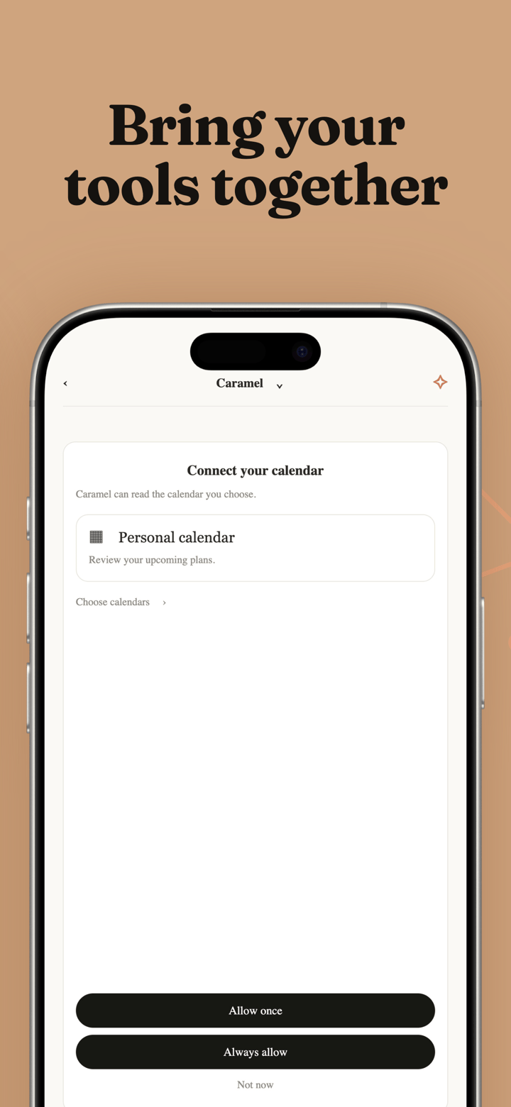 Caramel Desk app screenshot template preview, screen 7 of 8, Productivity design