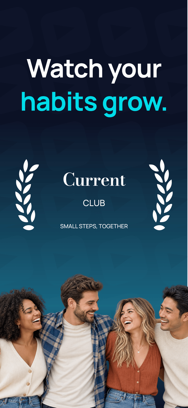 Credit Current Club app screenshot template preview, screen 5 of 5, Finance design