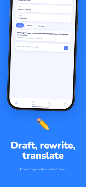 Promptly app screenshot template preview, screen 4 of 5, Productivity design