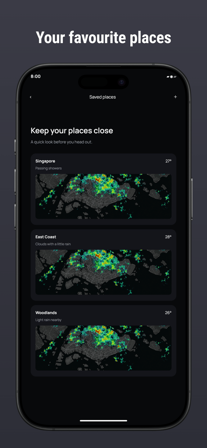Sky Cast app screenshot template preview, screen 4 of 5, Weather design