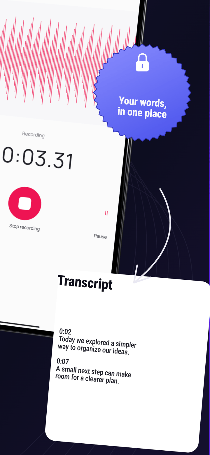 Ink Signal app screenshot template preview, screen 2 of 5, Productivity design