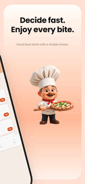 SliceKitchen app screenshot template preview, screen 2 of 5, Food & Drink design